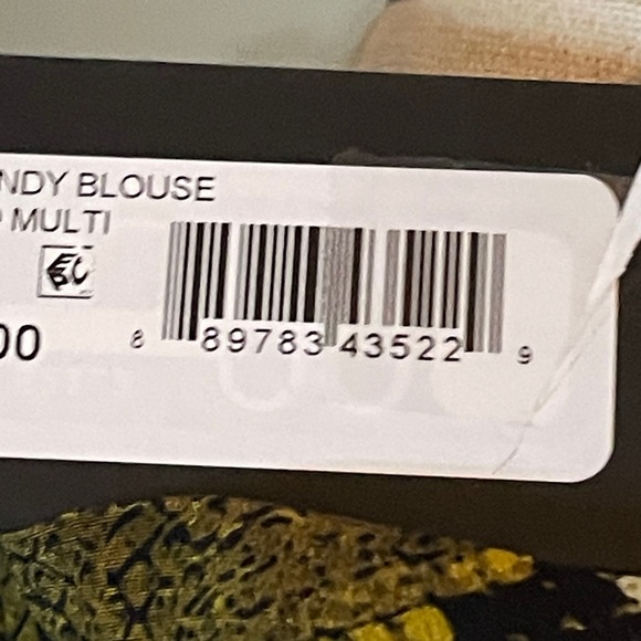 Kobi Halperin Brandy Silk Blouse Marigold Multi Snakeskin Print Sz Large NWT 🔥 - Picture 9 of 9